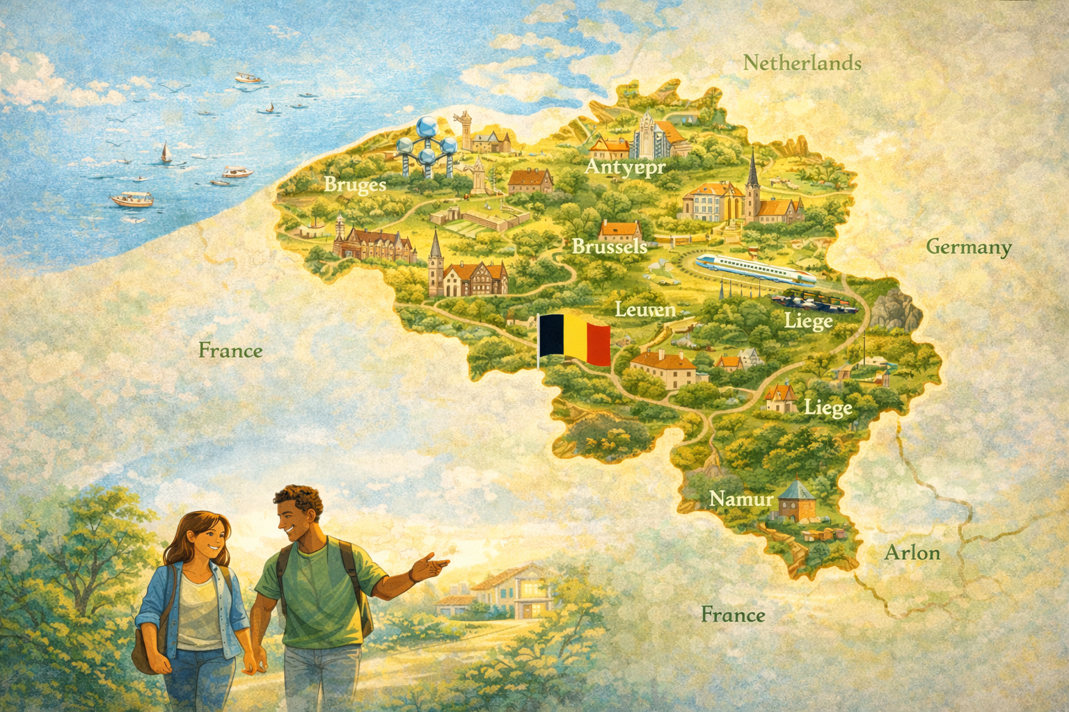 Carte Belgique